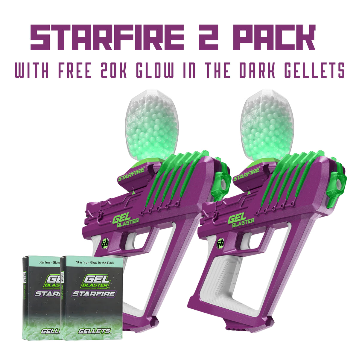 Gel Blaster StarFire (Glow In The Dark Blaster) -2 pack