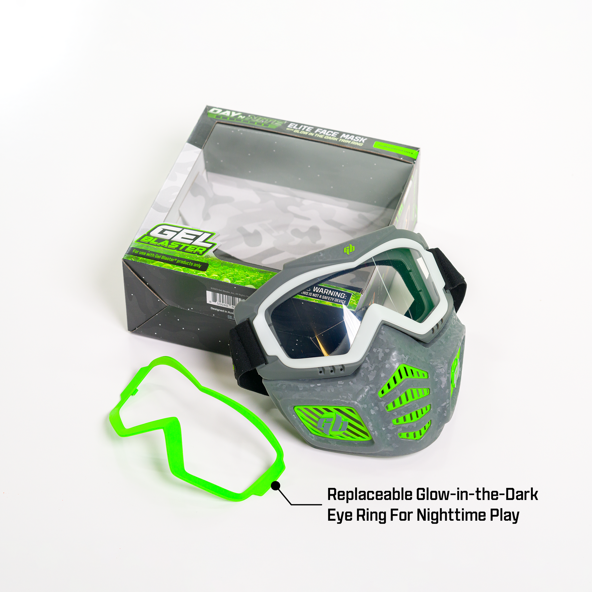 Gel Blaster Elite Face Mask: Glow in the Dark